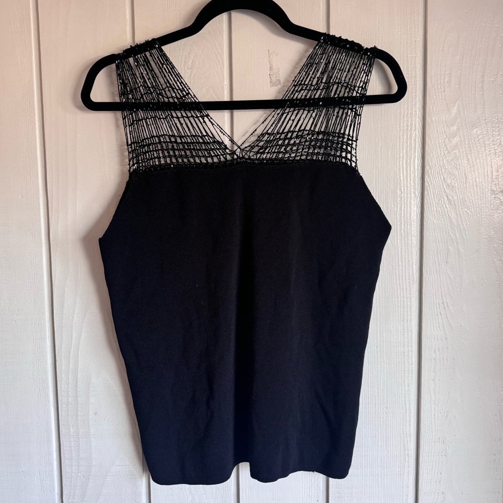 Vintage Carducci Black Knit Blouse